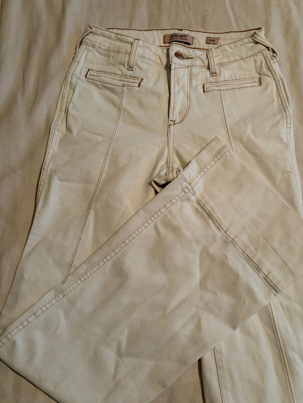 Ariat Women’s High-Rise Riding Jeans in Light Tan